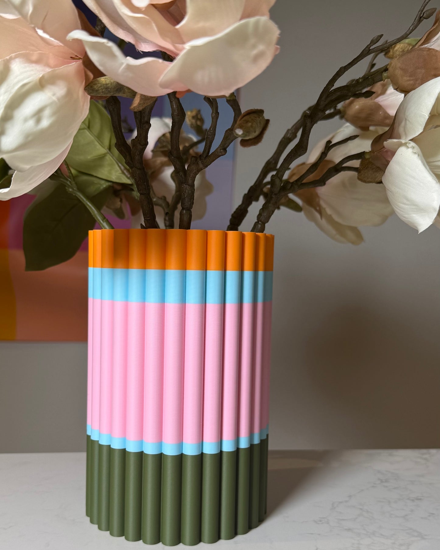 palette pillar vase