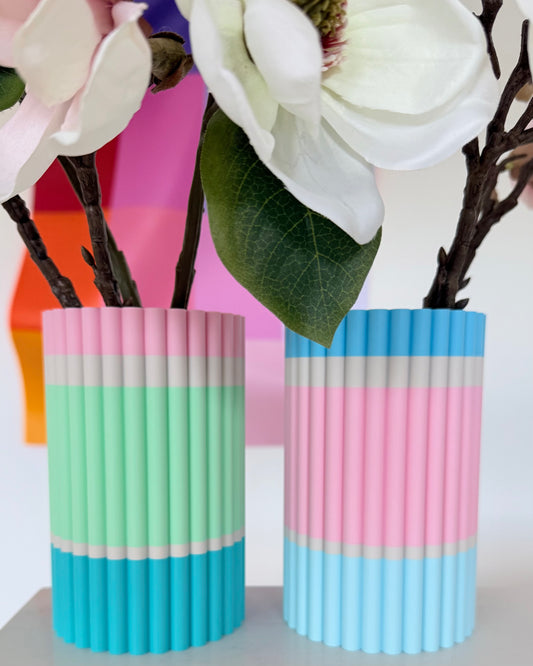 palette pillar vase