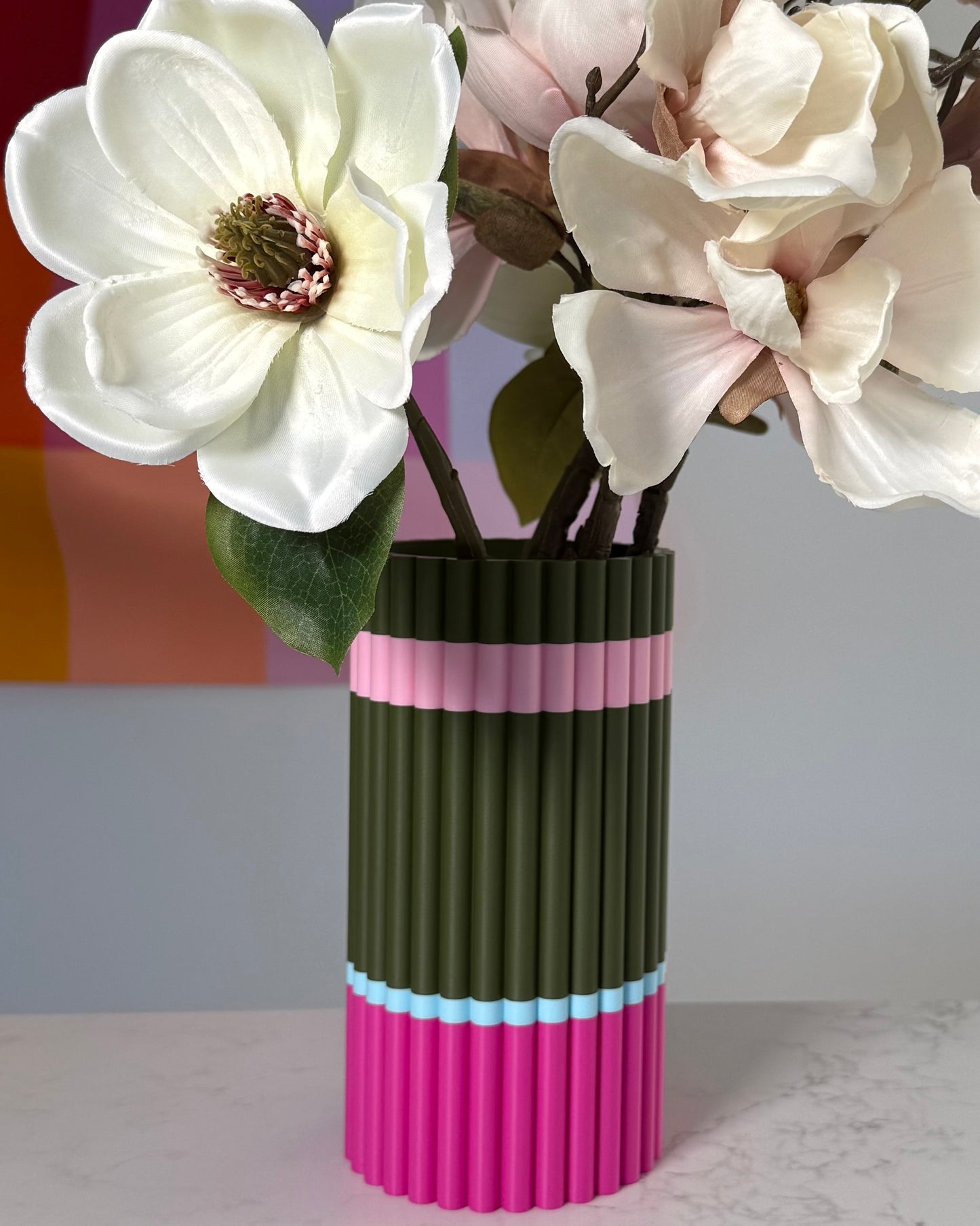 palette pillar vase