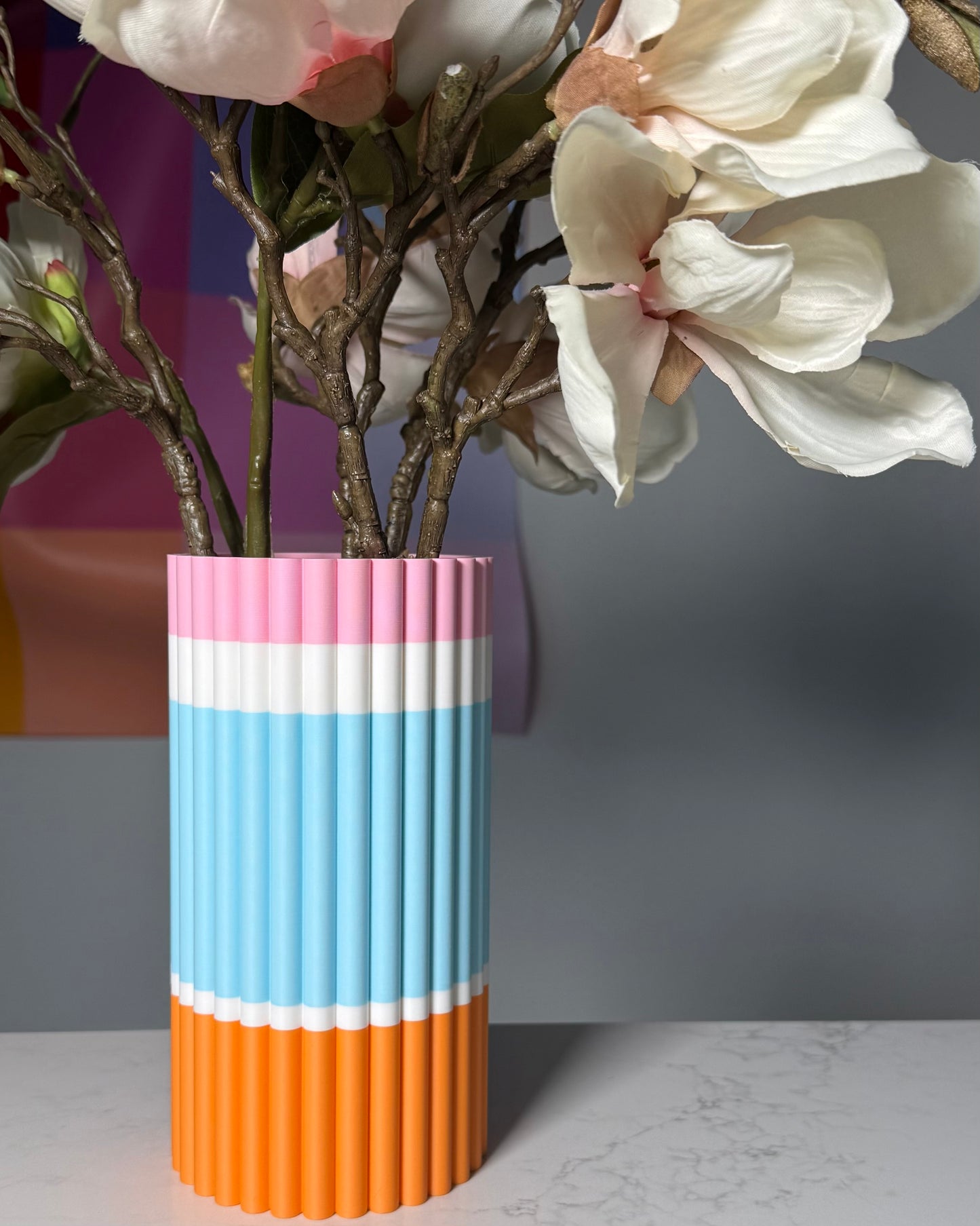palette pillar vase