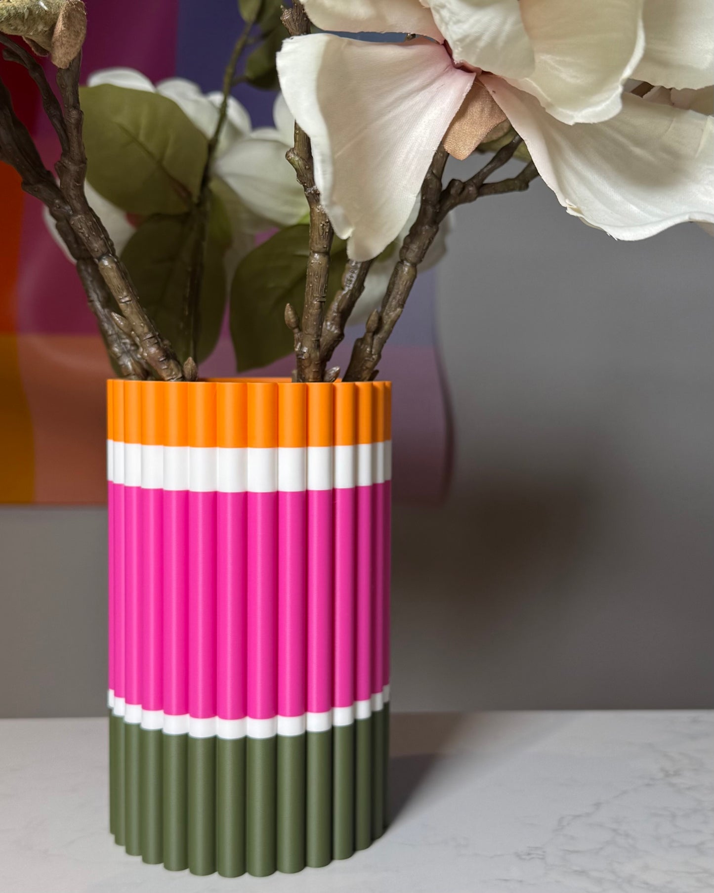 palette pillar vase