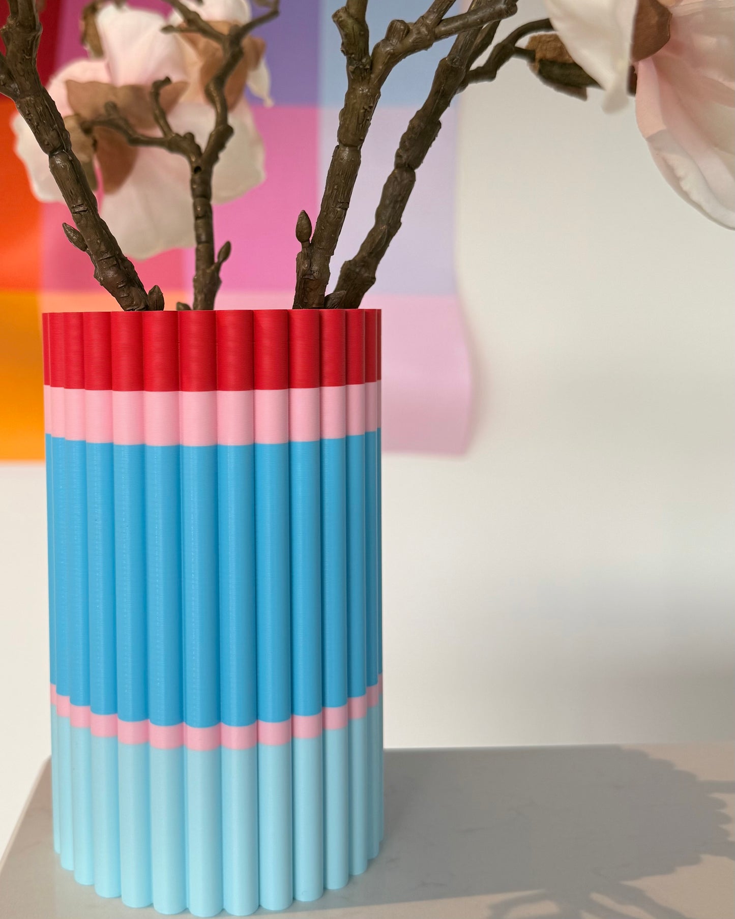 palette pillar vase