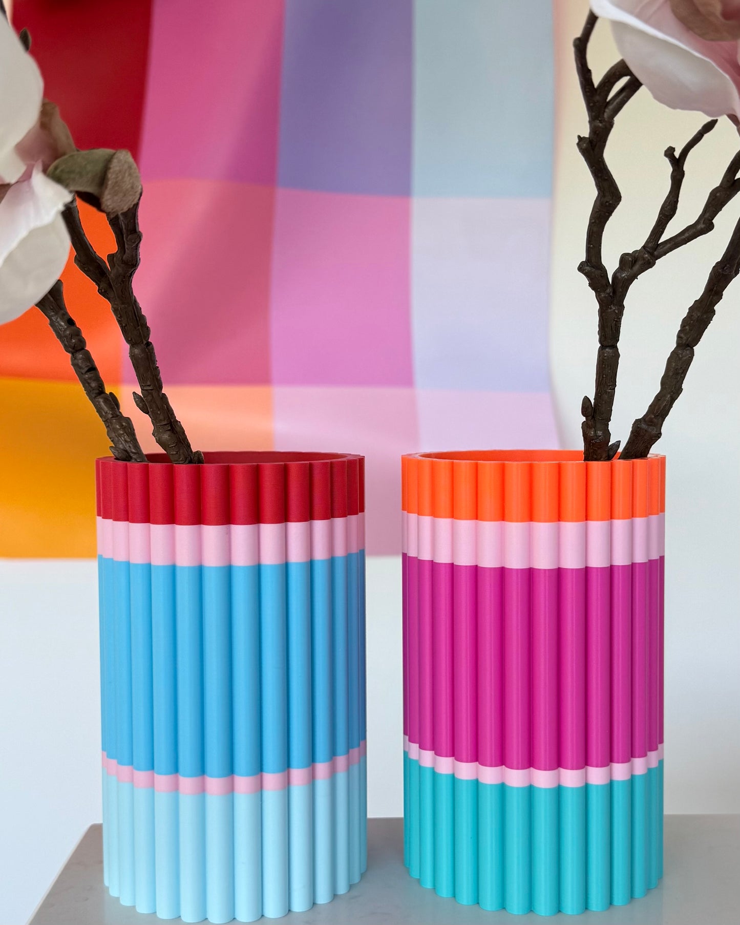 palette pillar vase