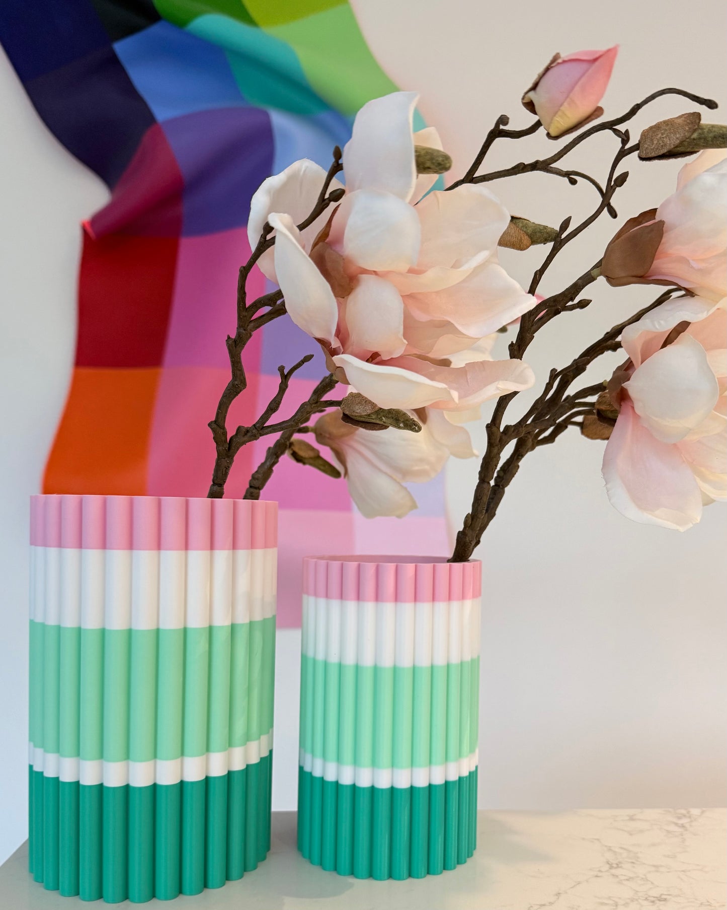 palette pillar vase