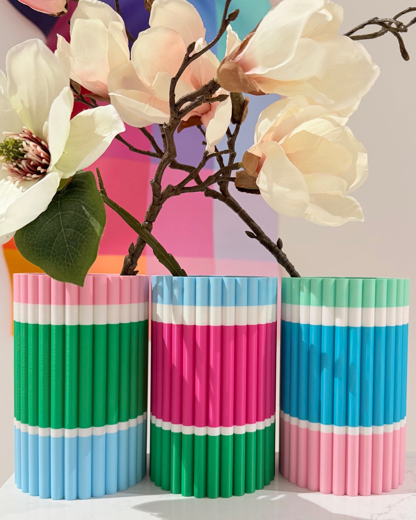 palette pillar vase