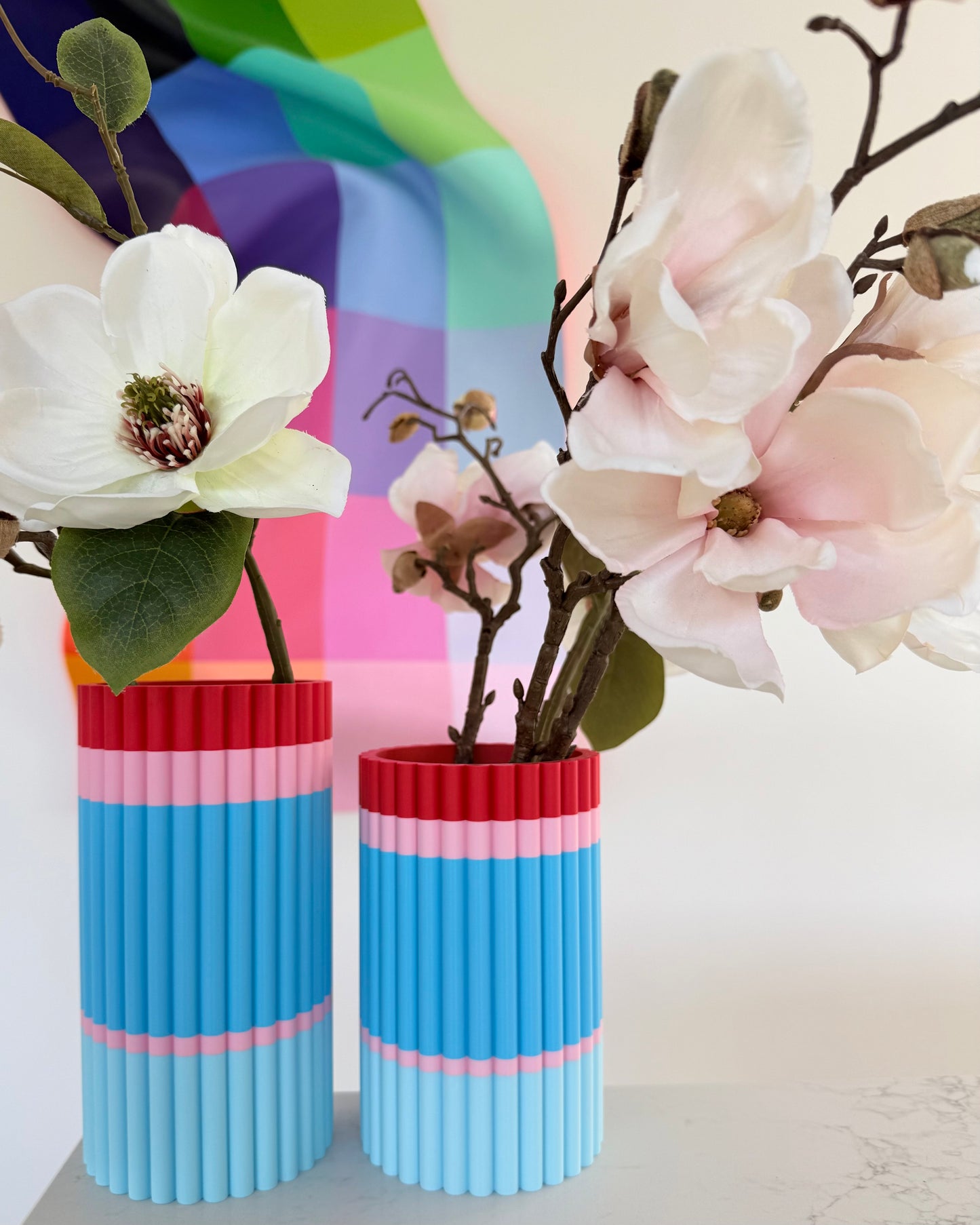 palette pillar vase