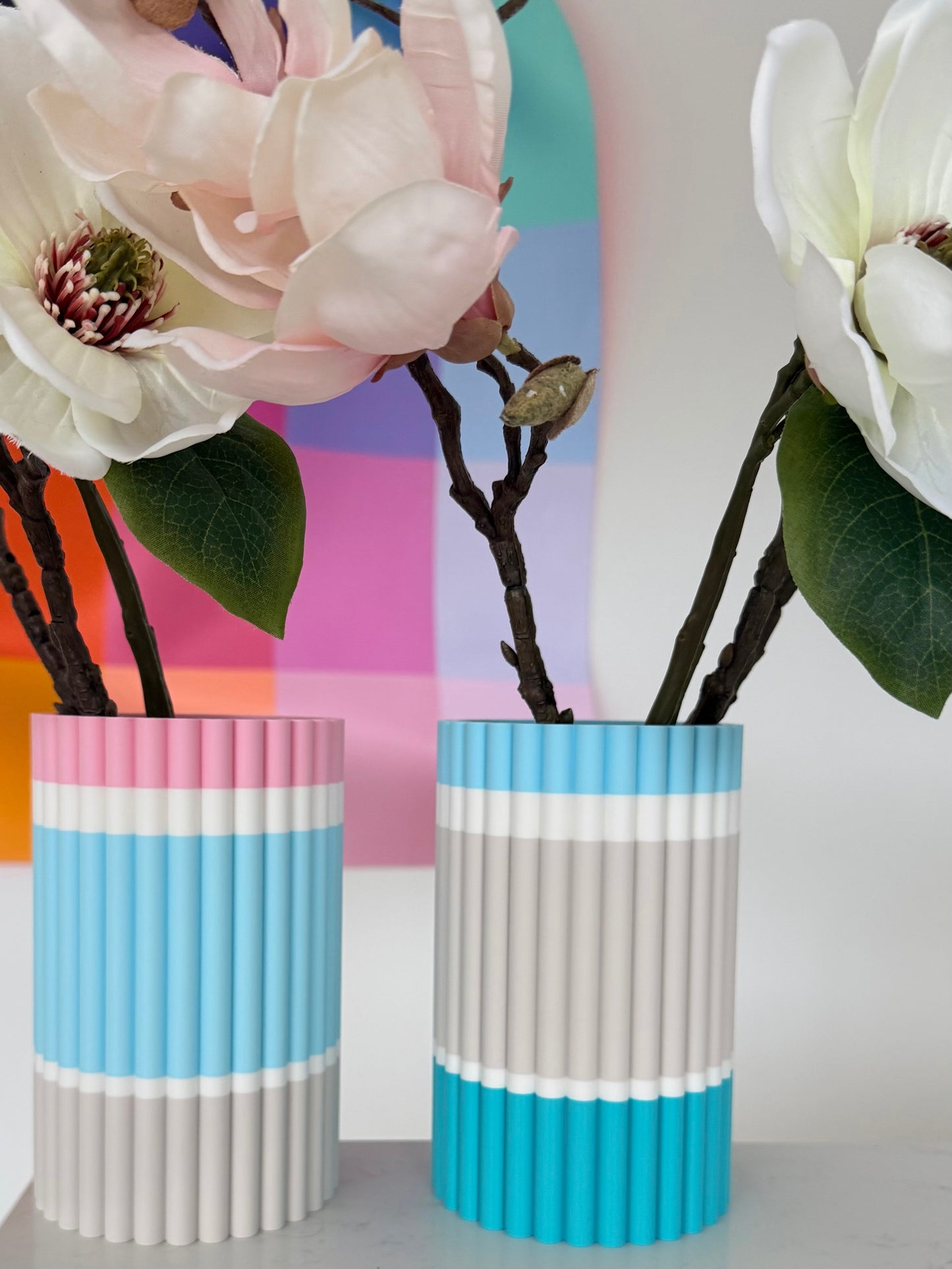 palette pillar vase