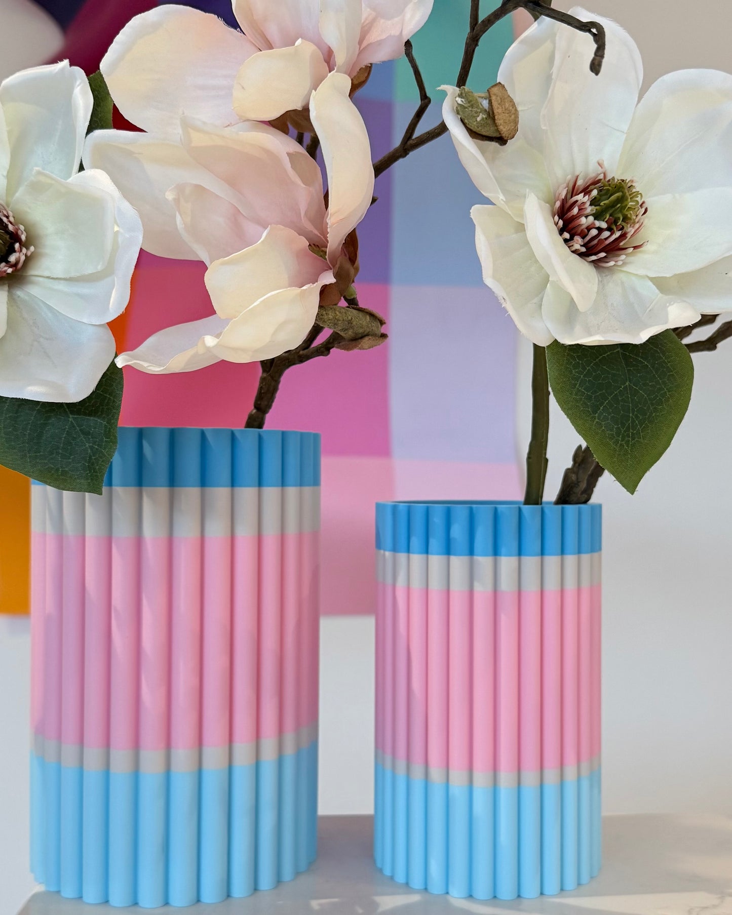 palette pillar vase