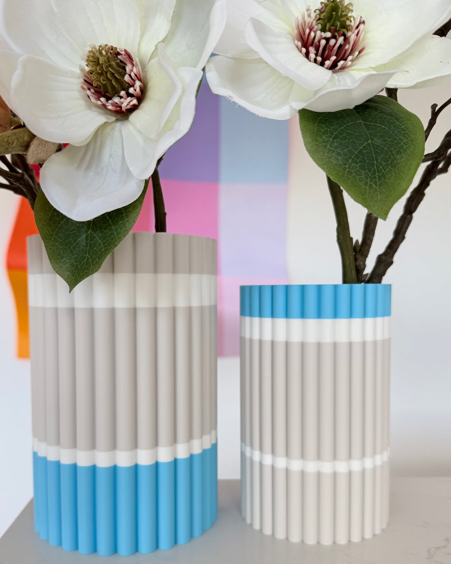 palette pillar vase